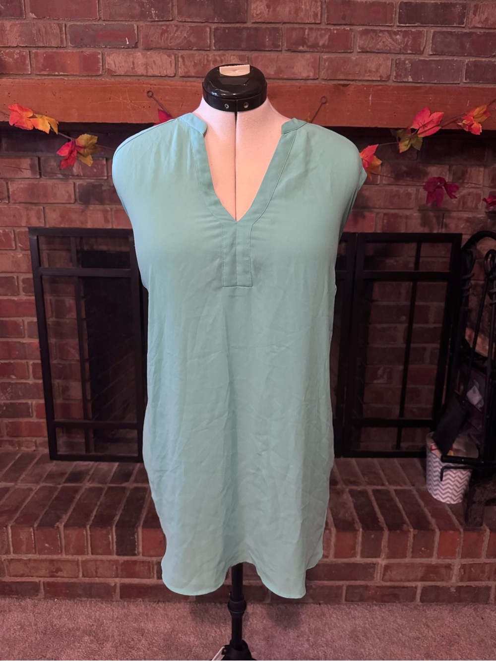 torrid Light Aqua V-Neck Sleeveless Tunic
